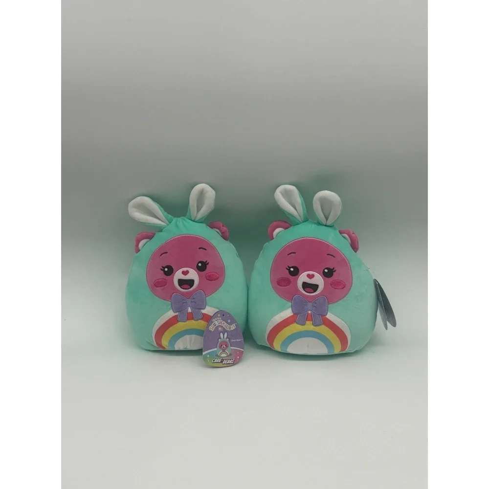 Squishmallows Care Bears Cheer Bear Easter Bunny Plush 8 Inch Set of 2 New